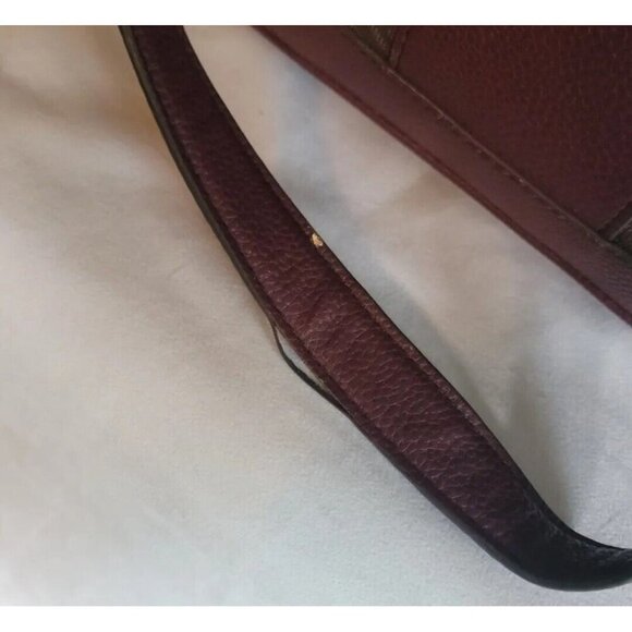 Liz Claiborne Signature Logo Handbag & Wallet Large Burgundy & Brown Purse Tote - Picture 5 of 16